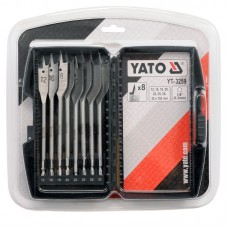 YATO Set 8 burghie plate pentru lemn, dimensiune 1..