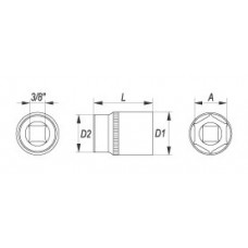 YT-3809 YATO Cheie tubulara hexagonala 14 mm, prin..