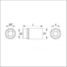 YT-3810 YATO Cheie tubulara hexagonala 15 mm, cu p..