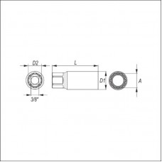 YT-38511 YATO Cheie pentru bujii 16 mm, cu prinder..