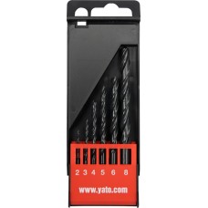 Set 6 burghie metal HSS 2-8 mm YATO