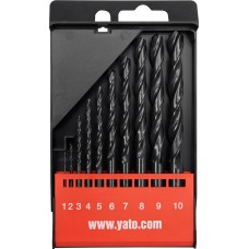 Set 10 burghie metal HSS 1-10 mm YATO
