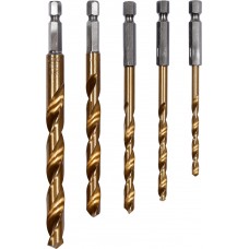 Set 5 burghie placate cu titan pentru gaurirea metalelor YATO