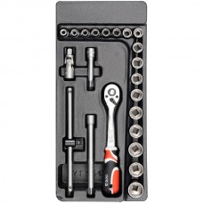 YATO Trusa chei tubulare si antrenor 3/8" pentru dulap