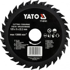 Disc circular raspel pentru lemn 125x22.2 mm YATO