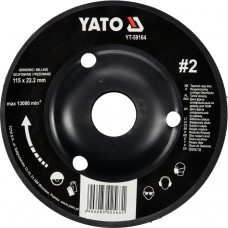 Disc circular depresat raspel pentru lemn 115x22.2 mm tip 2 YATO