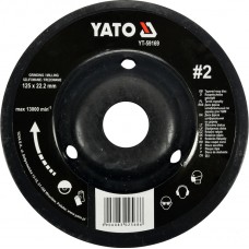 Disc circular depresat raspel pentru lemn convex 125x22.2 mm tip 2 YATO