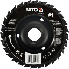Disc circular raspel depresat pentru lemn 125x5x22.2 mm tip 1 YATO