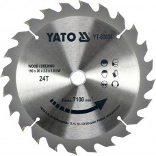 Disc fierastrau wolfram pentru lemn 190 mm x 24T YATO