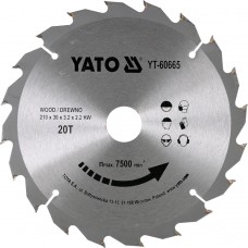 YATO Disc circular pentru lemn 210 x 30 x 3.2 T20 YATO Disc circular pentru lemn 210 x 30 x 3.2 T20