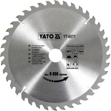 Disc fierastrau wolfram pentru lemn 250 mm x 40T YATO