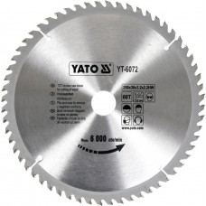 Disc fierastrau wolfram pentru lemn 250 mm x 60T YATO