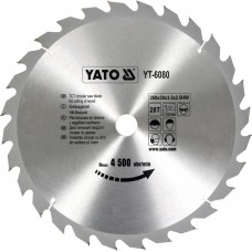 Disc fierastrau wolfram pentru lemn 350 mm x 28T YATO