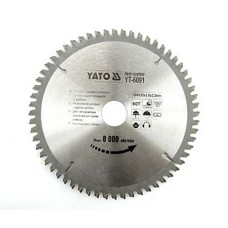 Disc fierastrau wolfram pentru aluminiu 200 mm x 60T YATO