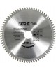 Disc fierastrau wolfram pentru aluminiu 210 mm x 72T YATO