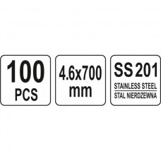 Coliere metalice reglabile din otel 4.6 x 700 mm Y..