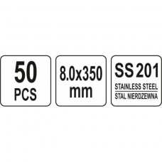Coliere metalice reglabile din otel 8.0 x 350 mm Y..