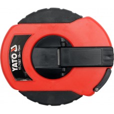 Ruleta cu banda din fibra de sticla 50 m 15 mm YATO