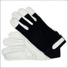 YT-74639 YATO Manusi de lucru din bumbac si piele naturala, marime 8, negru
