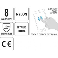 YATO Manusi de protectie din nylon cu nitril, mari.. YATO Manusi de protectie din nylon cu nitril, mari..