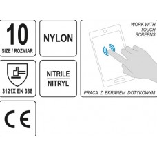 YATO Manusi de protectie din nylon cu nitril, mari..