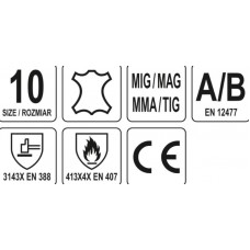 YATO Manusi sudura, marimea 10..
