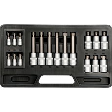 Trusa 18 biti torx prindere hexagonala 1/2 si 1/4 YATO Trusa 18 biti torx prindere hexagonala 1/2 si 1/4 YATO