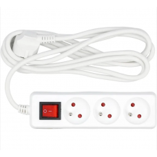 VOREL Prelungitor electric cu impamantare, 3 prize..