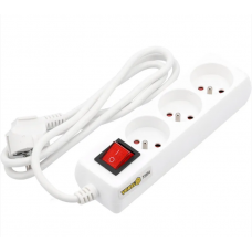 VOREL Prelungitor electric cu impamantare, 3 prize..