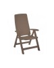 CURVER. Scaun din plastic Montreal cu insertie imitatie de rattan wenge maro 