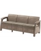 CURVER. Canapea rattan 3 locuri cappuccino-nisip Corfu Love Seat