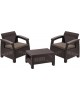 Set mobilier terasa rattan maro-taupe cald Corfu Weekend CURVER