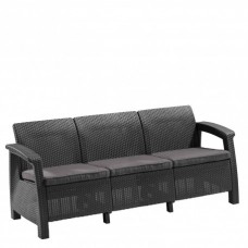 KETER. Canapea cu 3 locuri graphite Corfu Love Sea..