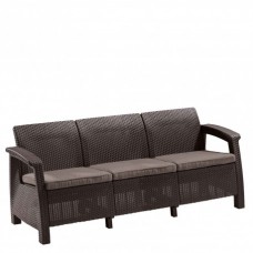 KETER. Canapea cu 3 locuri maro Corfu Love Seat..