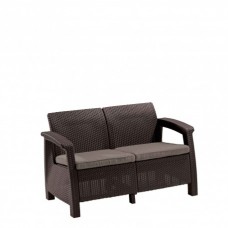 KETER. Canapea cu 2 locuri maro Corfu Love Seat..