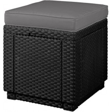 Taburet rattan Cube grafit-verde rece CURVER