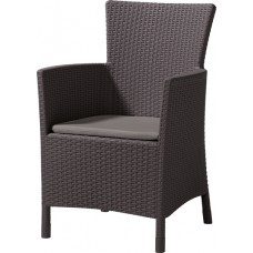 CURVER. Fotoliu rattan sintetic Iowa maro-taupe cald 