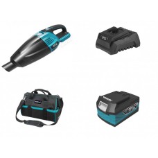 DED7070 DEDRA Aspirator de mana cu acumulator Li-Ion 18V 4Ah si incarcator 60W