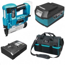 DEDRA Set Capsator, cuie 20-50mm, capse 20-40mm gama SAS+ALL cu acumulator Li-Ion 18V 4.0Ah, incarcator rapid 125W si geanta scule