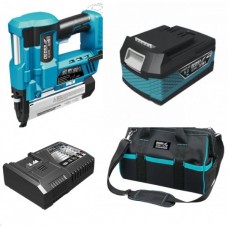 DEDRA Set Capsator, cuie 20-50mm, capse 20-40mm gama SAS+ALL cu acumulator Li-Ion 18V 5.0Ah, incarcator rapid 125W si geanta scule