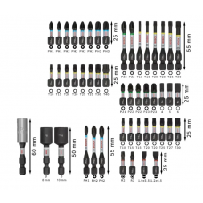 BOSCH Set de 50 biti si accesorii pentru insurubar..
