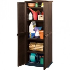 CURVER. Dulap de exterior Rattan Style inalt maro 