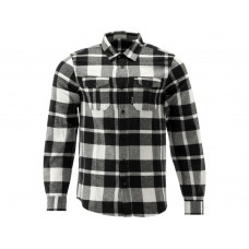 YATO Camasa in carouri din flanel, 100% bumbac, alb-negru, marimea XL