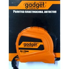 GADGET Ruleta carcasa ABS cu autostop 16mm x3.0m GADGET Ruleta carcasa ABS cu autostop 16mm x3.0m