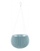 CURVER. Ghiveci mic suspendat imitatie impletitura crosetata albastru COZIES S 