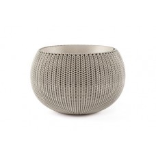 CURVER. Ghiveci suspendat imitatie impletitura crosetata mediu cappucino COZIES M 