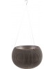 CURVER. Ghiveci mic suspendat imitatie impletitura crosetata maro COZIES S 