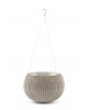 CURVER. Ghiveci mic suspendat imitatie impletitura crosetata cappucino COZIES S 