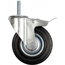 VOREL 87331 Roata mobila din cauciuc pe filet cu frana 75 mm,40 kg VOREL 87331 Roata mobila din cauciuc pe filet cu frana 75 mm,40 kg