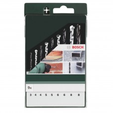 BOSCH Set de 9 burghie metal /piatra, prindere cil..